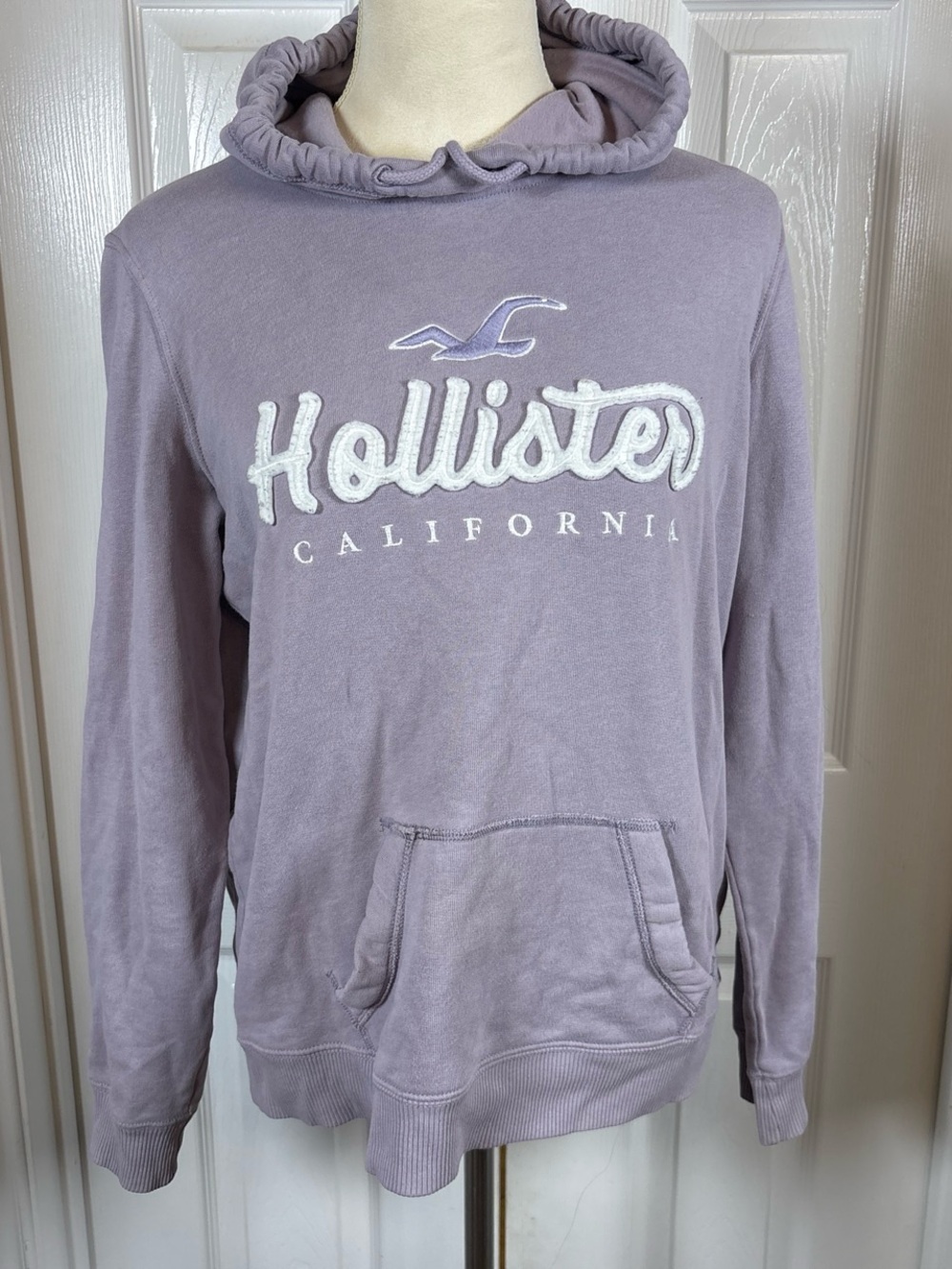 Hollister Lavender Hoodie with Embroidered Logo